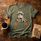 Bad Raccoon Club T-Shirt — Cute Raccoon Drinking Bubble Tea Graphic Tee